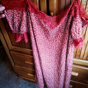 SHEIN floral off-shoulder dress